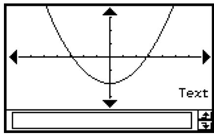 CASIO ClassPad 330 PLUS - - Ecrire du texte sur la fenêtre graphique - 1