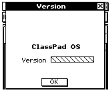 CASIO ClassPad 330 PLUS - - Voir les informations concernant les versions des logiciels - 1