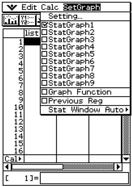 CASIO ClassPad 330 PLUS - Emploi du menu SetGraph - 1