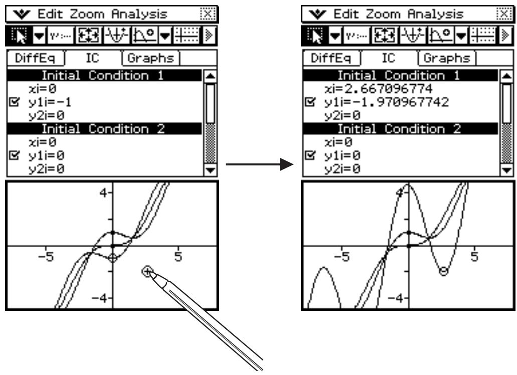 CASIO ClassPad 330 PLUS - - Modifier une condition initiale sur la fenêtre graphique d'équation différentielle - 3