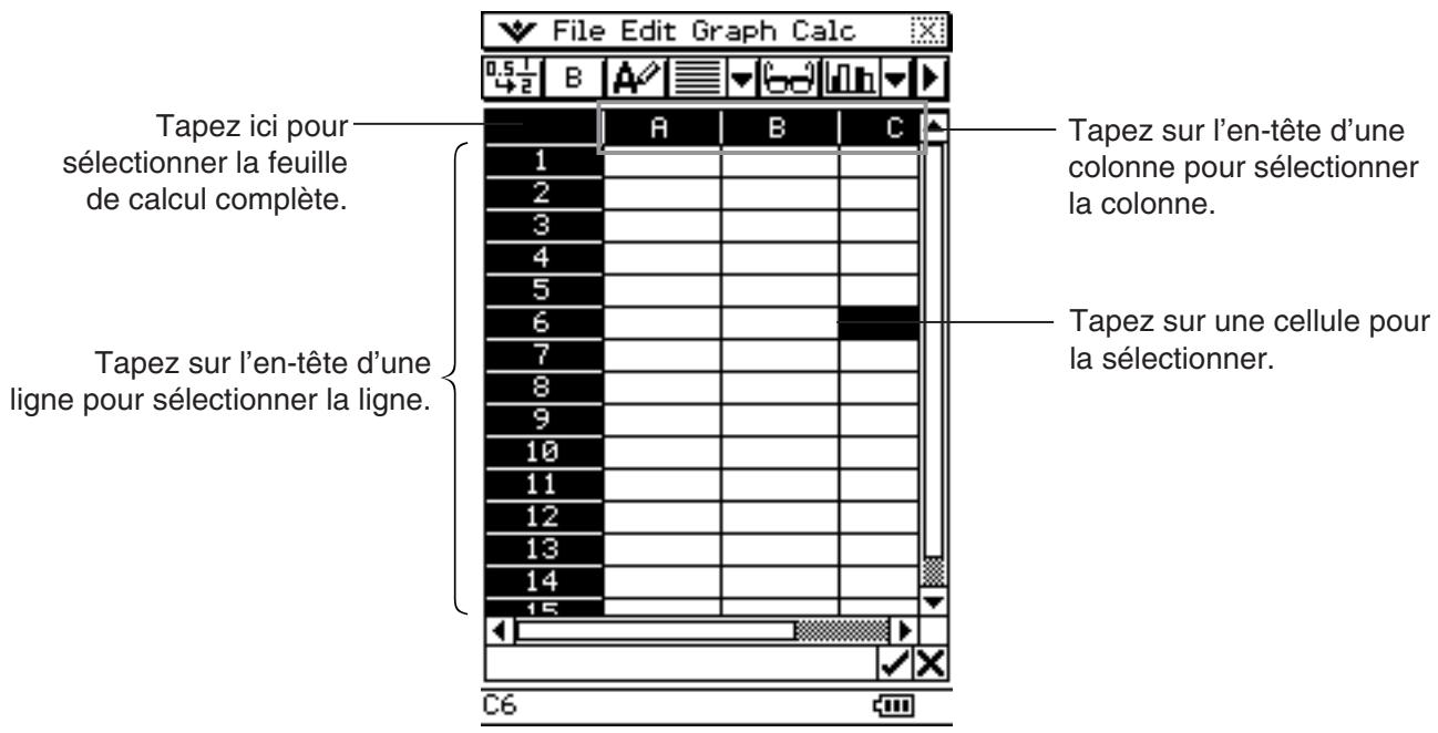 CASIO ClassPad 330 PLUS - Selection de cellules - 1