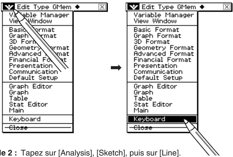 CASIO ClassPad 330 PLUS - ④ Barre de menus - 1