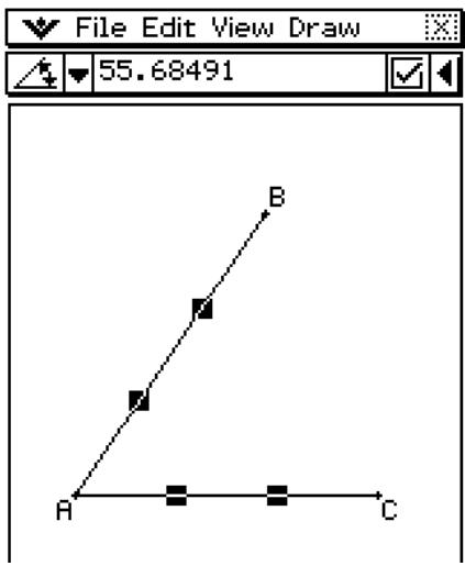 CASIO ClassPad 330 PLUS - Méthode 1 : Sélectionner [Measurement] dans le menu [Draw] - 1