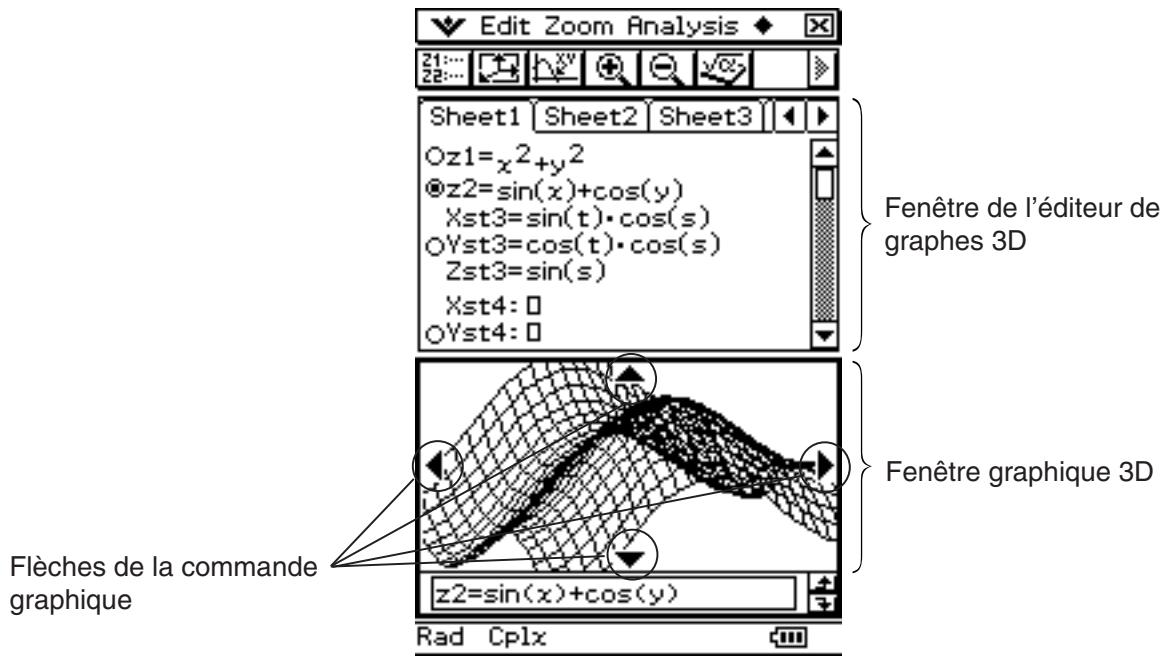 CASIO ClassPad 330 PLUS - Fenêtres de l'application Graphe 3D - 1