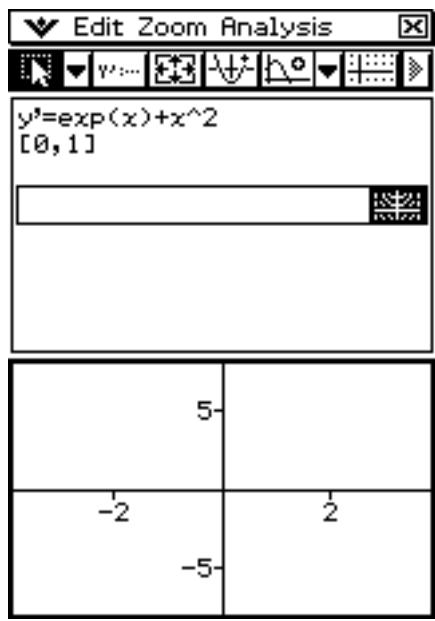 CASIO ClassPad 330 PLUS - Représentation graphique d'une expression ou valeur en la déposant dans la fenêtre graphique d'équation différentielle - 3