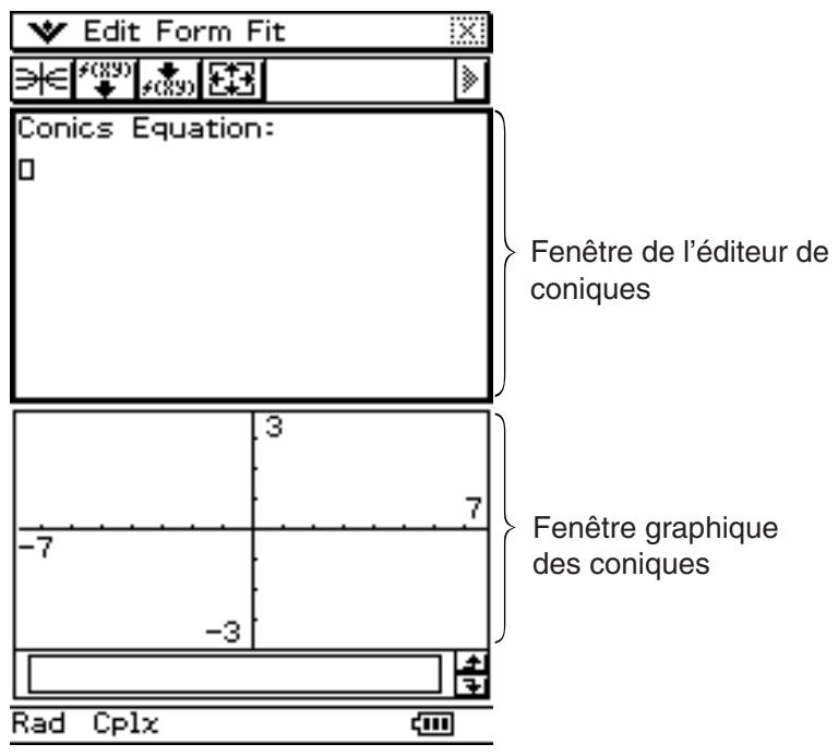 CASIO ClassPad 330 PLUS - Fenêtre de l'application Coniques - 1