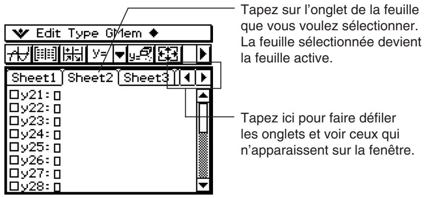 CASIO ClassPad 330 PLUS - ■ Sélection d'une feuille - 1