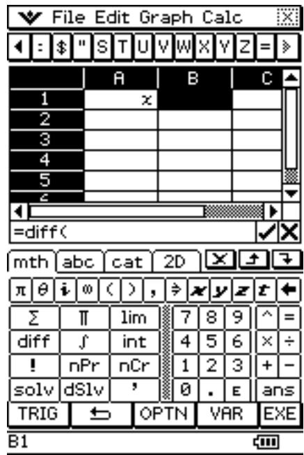 CASIO ClassPad 330 PLUS - - Utiliser les claviers tactiles pour saisir une fonction - 2