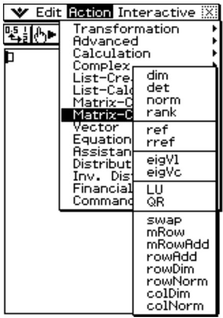 CASIO ClassPad 330 PLUS - Emploi du sous-menu Calcul-Matrice - 1