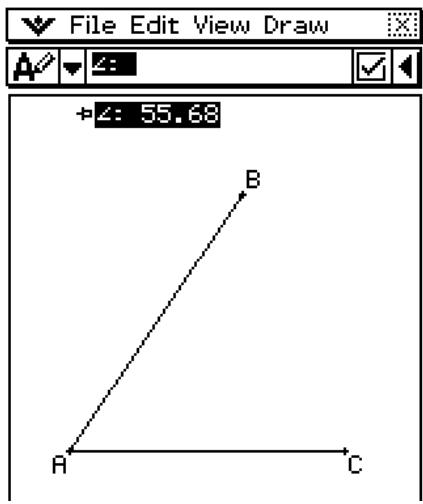 CASIO ClassPad 330 PLUS - Méthode 3 : Taper sur le bouton d'icone de mesure à la gauche de la case de mesure - 2