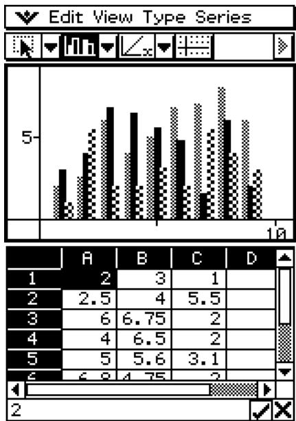 CASIO ClassPad 330 PLUS - - [Graph] - [Column Series] - 1