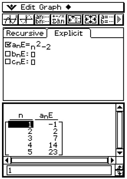 CASIO ClassPad 330 PLUS - Autres types de tables - 1