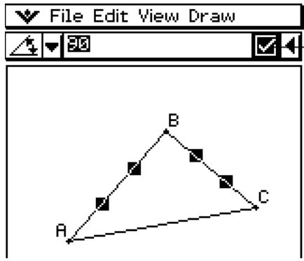 CASIO ClassPad 330 PLUS - Fixer la mesure d'un angle d'un triangle - 1