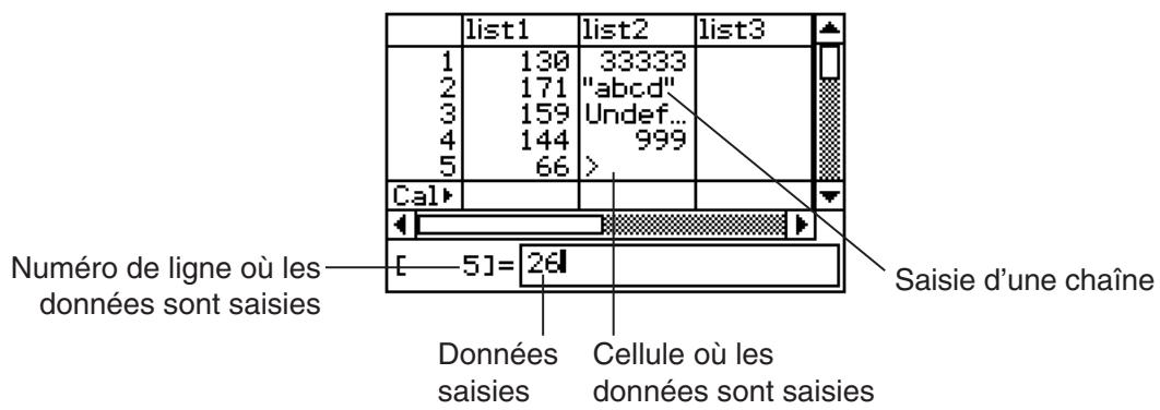CASIO ClassPad 330 PLUS - - Saisir un seul élément de données - 1