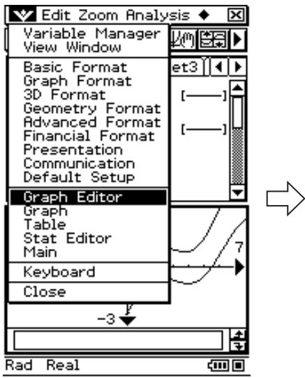 CASIO ClassPad 330 PLUS - - Exemple de sélection de fenêtre (Graphe & Table) - 2