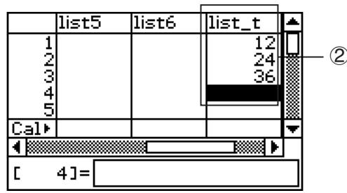 CASIO ClassPad 330 PLUS - ■ Emploi de l'éditeur de statistiques et création d'une variable LIST - 2