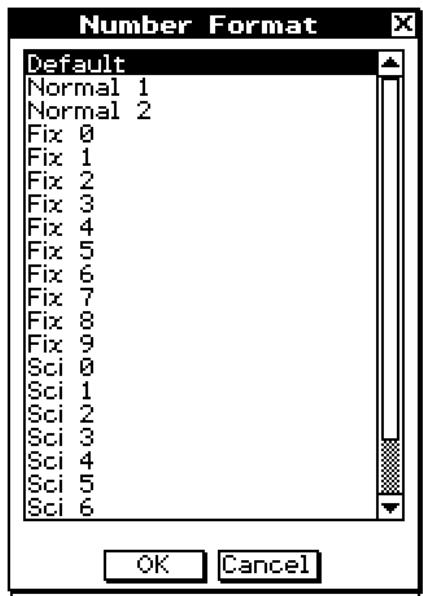 CASIO ClassPad 330 PLUS - Specification du format numérique d'une mesure - 2