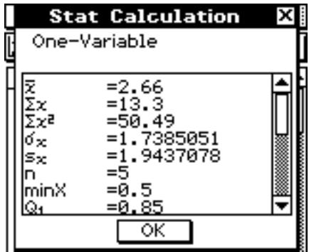 CASIO ClassPad 330 PLUS - - Afficher les résultats d'un calcul à une variable - 1