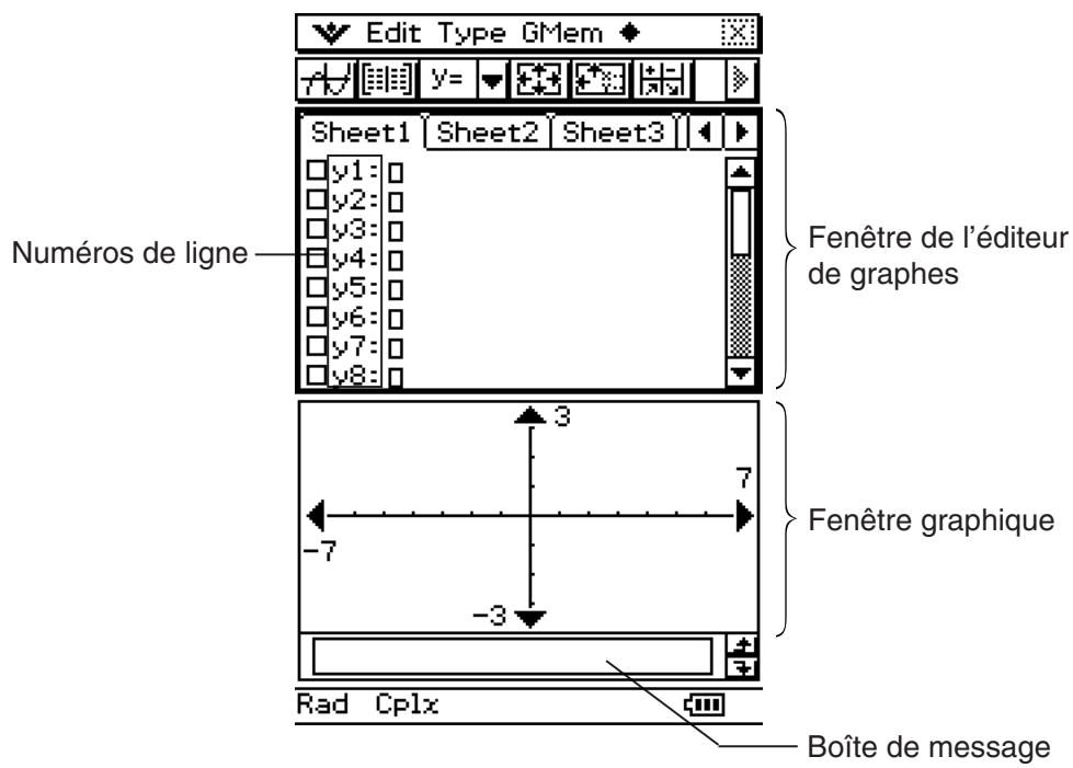 CASIO ClassPad 330 PLUS - Fenêtre de l'application Graphe & Table - 1
