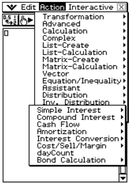 CASIO ClassPad 330 PLUS - Emploi du sous-menu Finances - 1