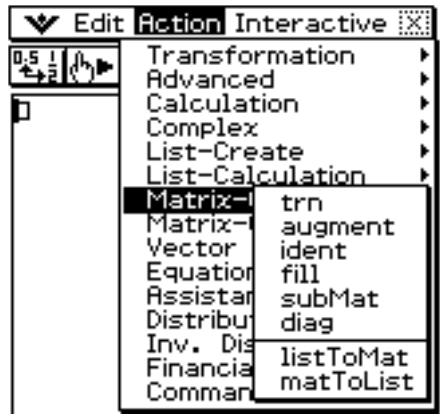 CASIO ClassPad 330 PLUS - Emploi du sous-menu Création-Matrice - 1
