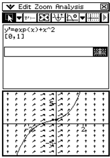 CASIO ClassPad 330 PLUS - Représentation graphique d'une expression ou valeur en la déposant dans la fenêtre graphique d'équation différentielle - 5