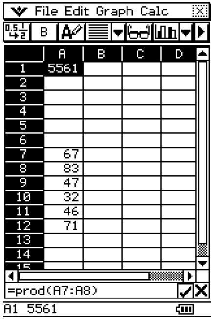 CASIO ClassPad 330 PLUS - List-Calculus - prod - 1