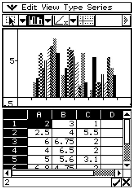 CASIO ClassPad 330 PLUS - - [Graph] - [Row Series] - 1