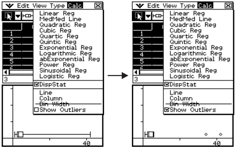 CASIO ClassPad 330 PLUS - - [Graph] - [Box Whisker] (□□) - 4