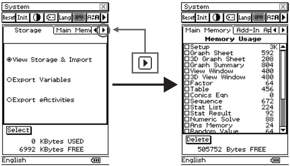 CASIO ClassPad 330 PLUS - Fenêtre de l'application Système - 1
