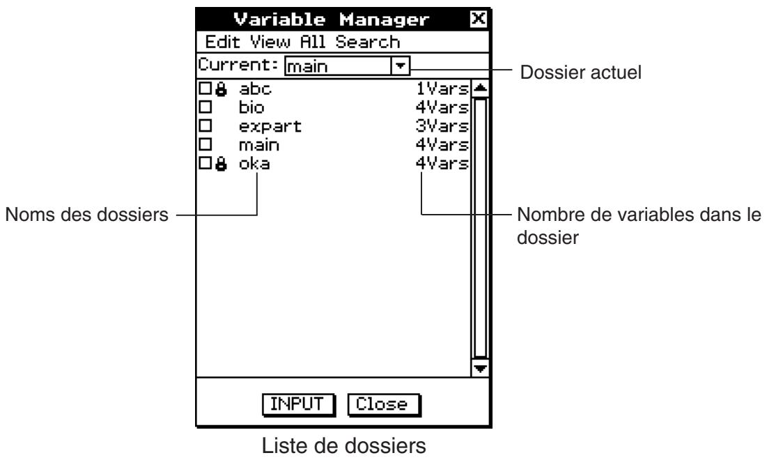 CASIO ClassPad 330 PLUS - Vues du gestionnaire de variables - 1
