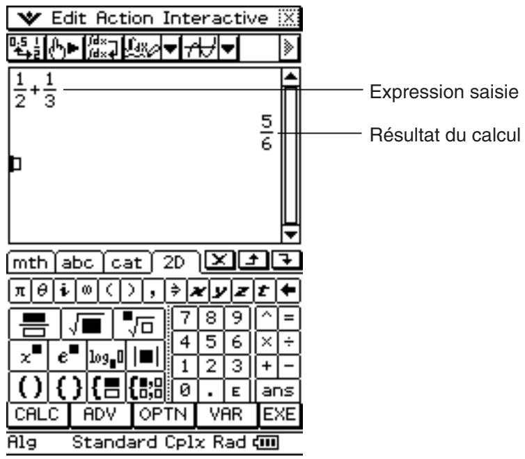 CASIO ClassPad 330 PLUS - Fenêtre de l'application Principale - 2
