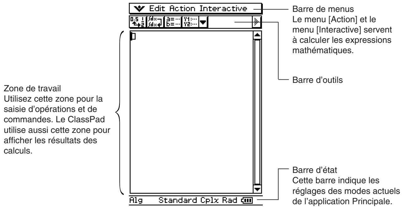 CASIO ClassPad 330 PLUS - Fenêtre de l'application Principale - 1