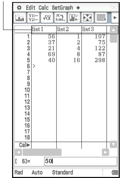CASIO ClassPad II fx-CP400+E - 7-1 Emploi de l'éditeur de statistiques - 1