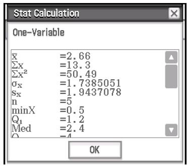 CASIO ClassPad II fx-CP400+E - - Afficher les résultats d'un calcul à une variable - 1
