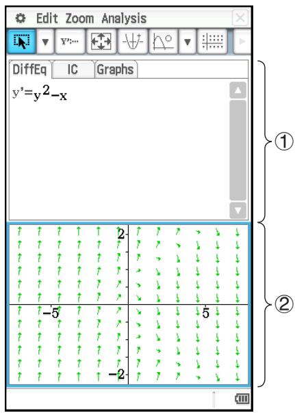 CASIO ClassPad II fx-CP400+E - ② Fenêtre graphique d'équation différentielle - 1