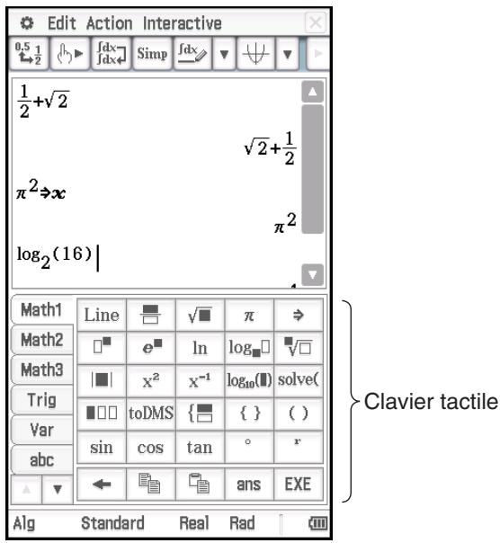CASIO ClassPad II fx-CP400+E - Pour afficher le clavier tactile - 1