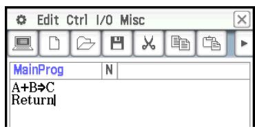 CASIO ClassPad II fx-CP400+E - Emploi d'un sous-programme pour appeler un autre programme - 2