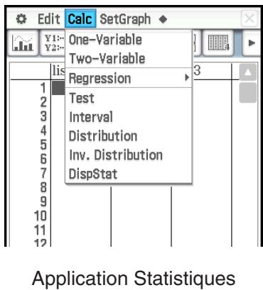CASIO ClassPad II fx-CP400+E - 13-3 Calculus statistiques - 2