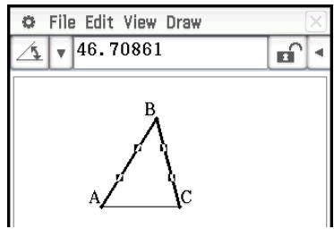 CASIO ClassPad II fx-CP400 - - Spécifier et contraindre la mesure d'un angle d'un triangle* - 1