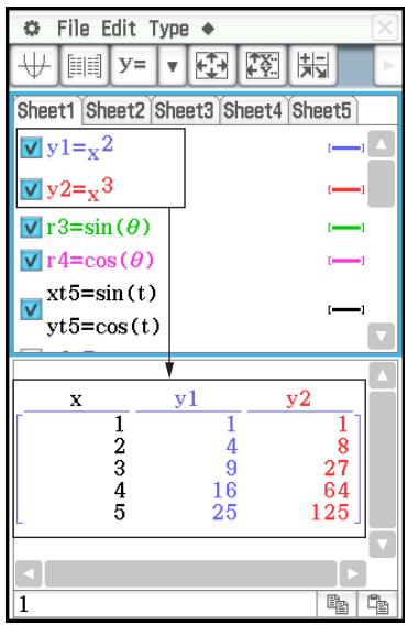 CASIO ClassPad II fx-CP400 - Génération d'une table numérique - 1