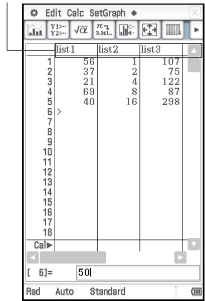 CASIO ClassPad II fx-CP400 - 7-1 Emploi de l'éditeur de statistiques - 1
