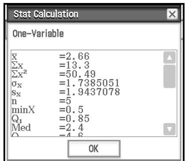 CASIO ClassPad II fx-CP400 - - Afficher les résultats d'un calcul à une variable - 1