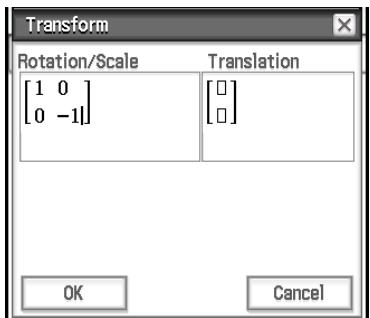CASIO ClassPad II fx-CP400 - - Transformer un triangle à l'aide d'une matrice ou d'un vecteur (Transformation générale) - 1