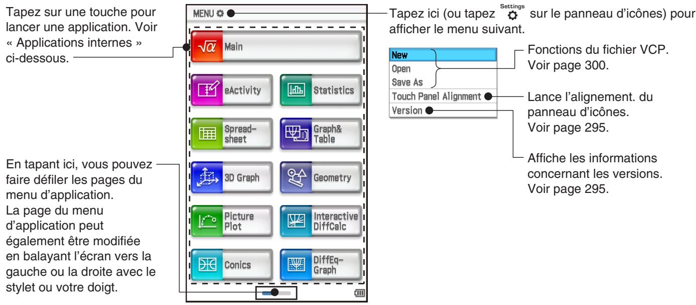 CASIO ClassPad II fx-CP400 - Emploi du menu d'applications - 1