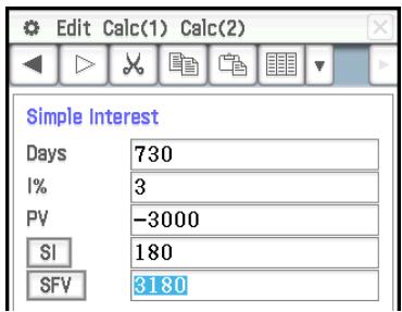 CASIO ClassPad II fx-CP400 - 11-1 Fonctionnement de base de l'application Finances - 3