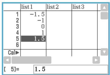 CASIO ClassPad II fx-CP400 - - Générer un tableau récapitulatif en spécifique toutes les valeurs de x - 1