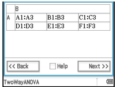 CASIO ClassPad II fx-CP400 - ANOVA à deux voies - 1