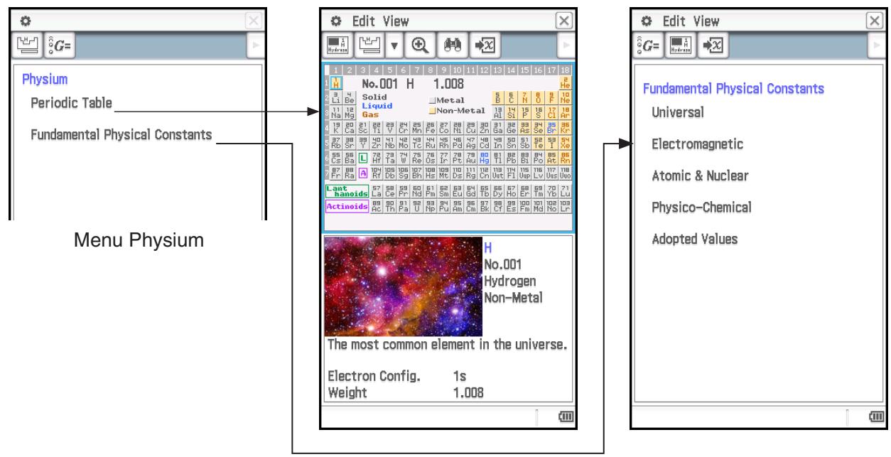 CASIO ClassPad II fx-CP400 - Chapitre 17 : Application Physium - 1