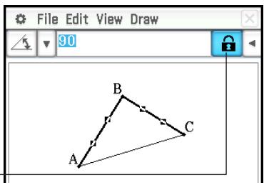 CASIO ClassPad II fx-CP400 - - Spécifier et contraindre la mesure d'un angle d'un triangle* - 2